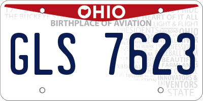 OH license plate GLS7623