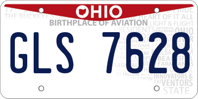OH license plate GLS7628