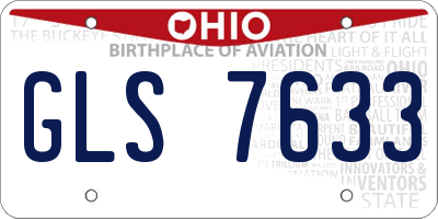 OH license plate GLS7633