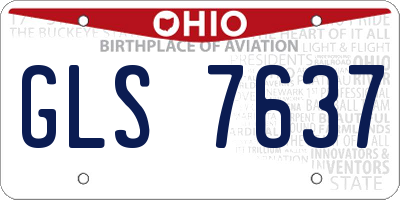 OH license plate GLS7637