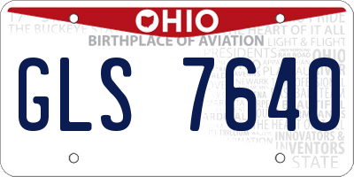 OH license plate GLS7640