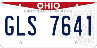 OH license plate GLS7641