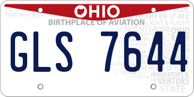 OH license plate GLS7644