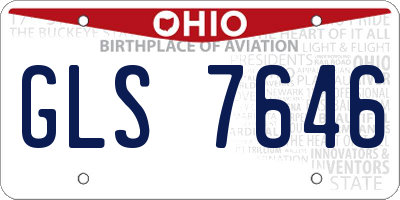 OH license plate GLS7646