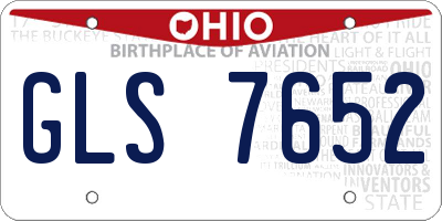 OH license plate GLS7652