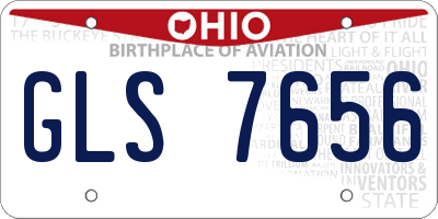 OH license plate GLS7656