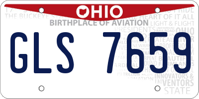 OH license plate GLS7659