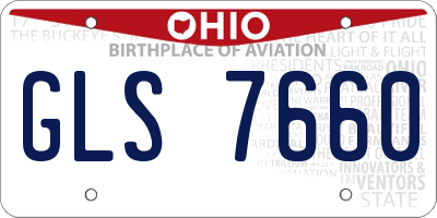 OH license plate GLS7660