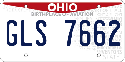 OH license plate GLS7662
