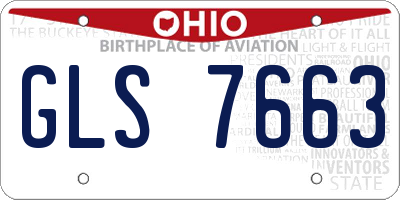 OH license plate GLS7663