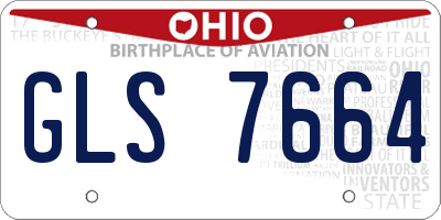 OH license plate GLS7664