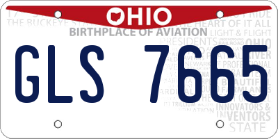 OH license plate GLS7665