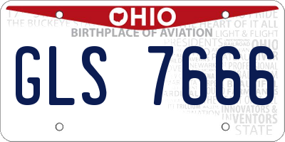 OH license plate GLS7666