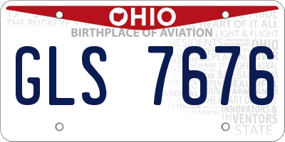 OH license plate GLS7676