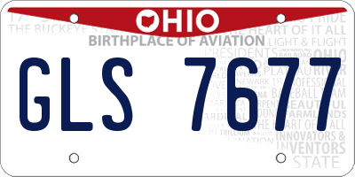 OH license plate GLS7677