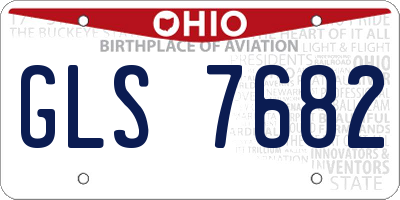 OH license plate GLS7682