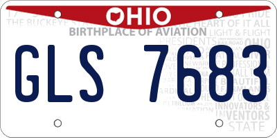 OH license plate GLS7683