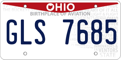 OH license plate GLS7685