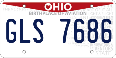 OH license plate GLS7686