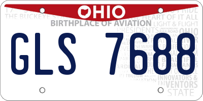 OH license plate GLS7688