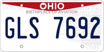 OH license plate GLS7692