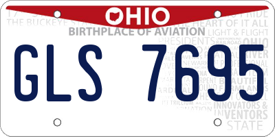 OH license plate GLS7695