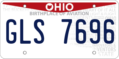 OH license plate GLS7696