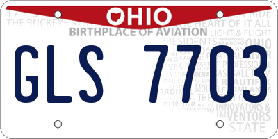 OH license plate GLS7703