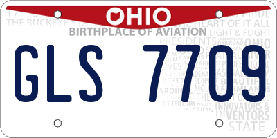 OH license plate GLS7709