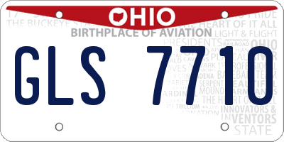 OH license plate GLS7710
