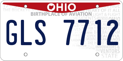 OH license plate GLS7712