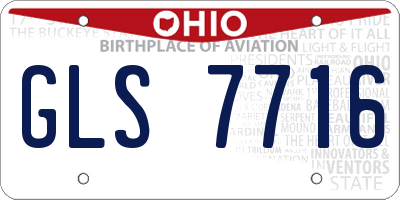 OH license plate GLS7716