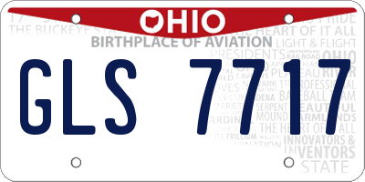 OH license plate GLS7717