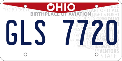 OH license plate GLS7720