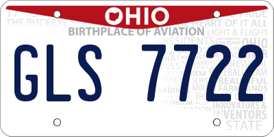 OH license plate GLS7722