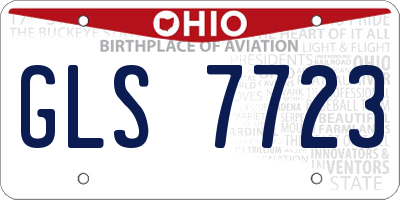 OH license plate GLS7723