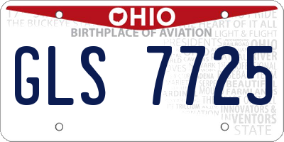 OH license plate GLS7725