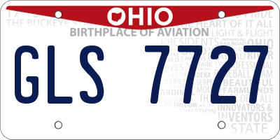 OH license plate GLS7727
