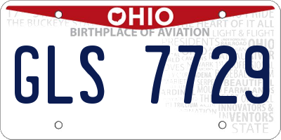 OH license plate GLS7729