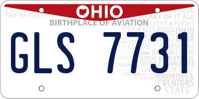 OH license plate GLS7731