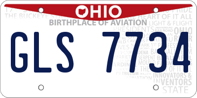 OH license plate GLS7734