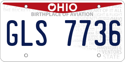 OH license plate GLS7736