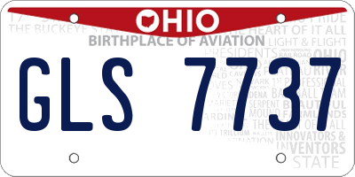 OH license plate GLS7737