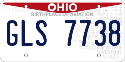 OH license plate GLS7738