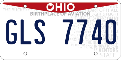 OH license plate GLS7740