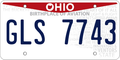 OH license plate GLS7743