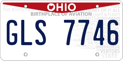 OH license plate GLS7746