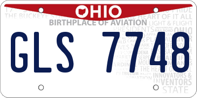 OH license plate GLS7748