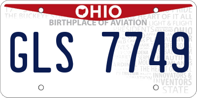 OH license plate GLS7749