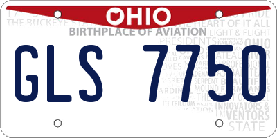 OH license plate GLS7750